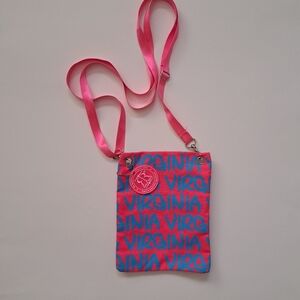 ROBIN RUTH Crossbody purse in pink and blue " VIRGINIA "